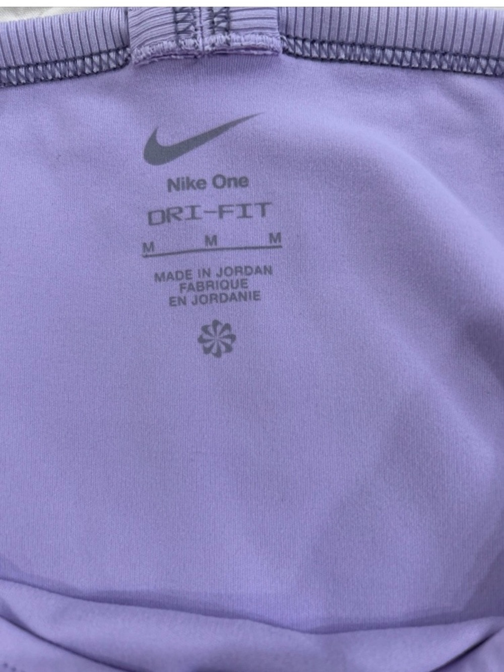 Nike Dri-Fit Racerback Crop Tank - Light Purple Size M - Picture 3 of 3